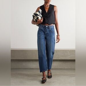 Citizens Of Humanity Jeans Dahlia Bow Baby Roll Leg Button Boyfriend Denim 26